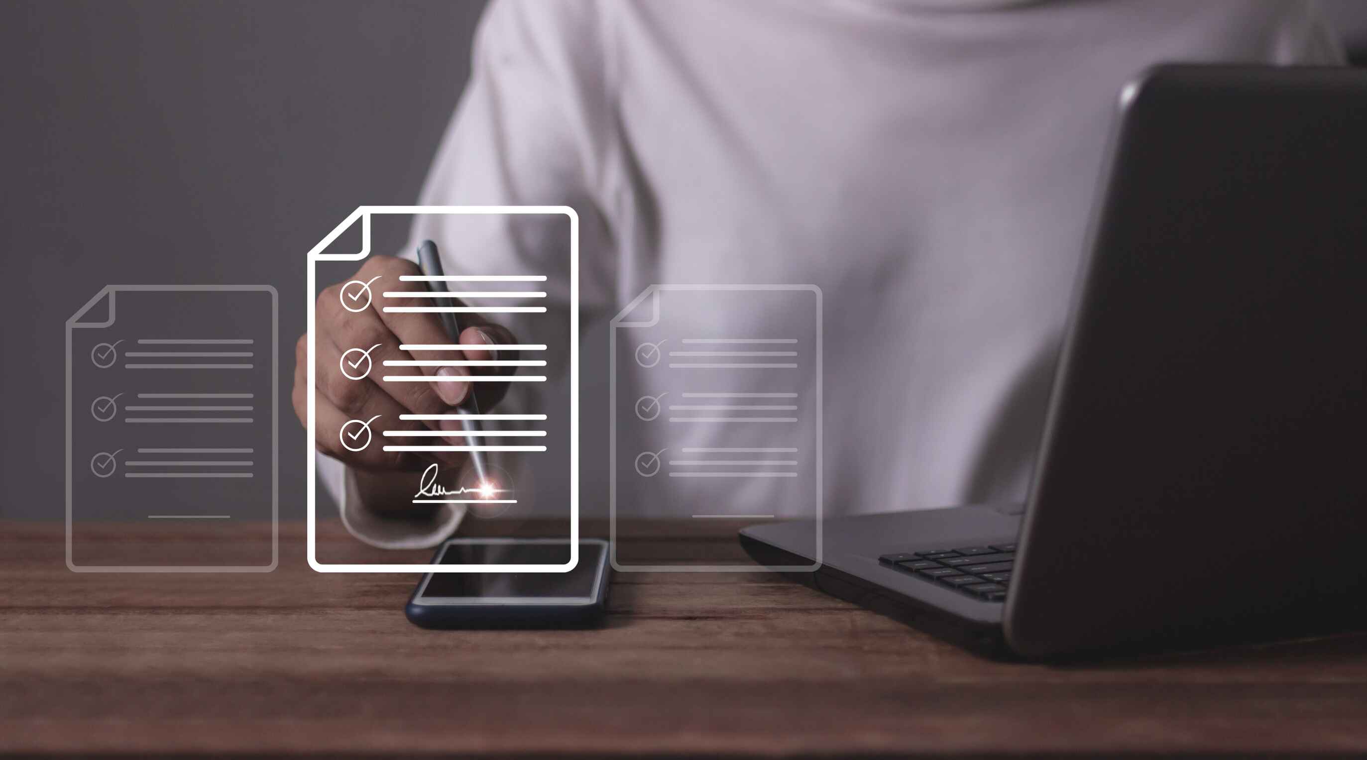 Digital Document Signing On Touchscreen Device