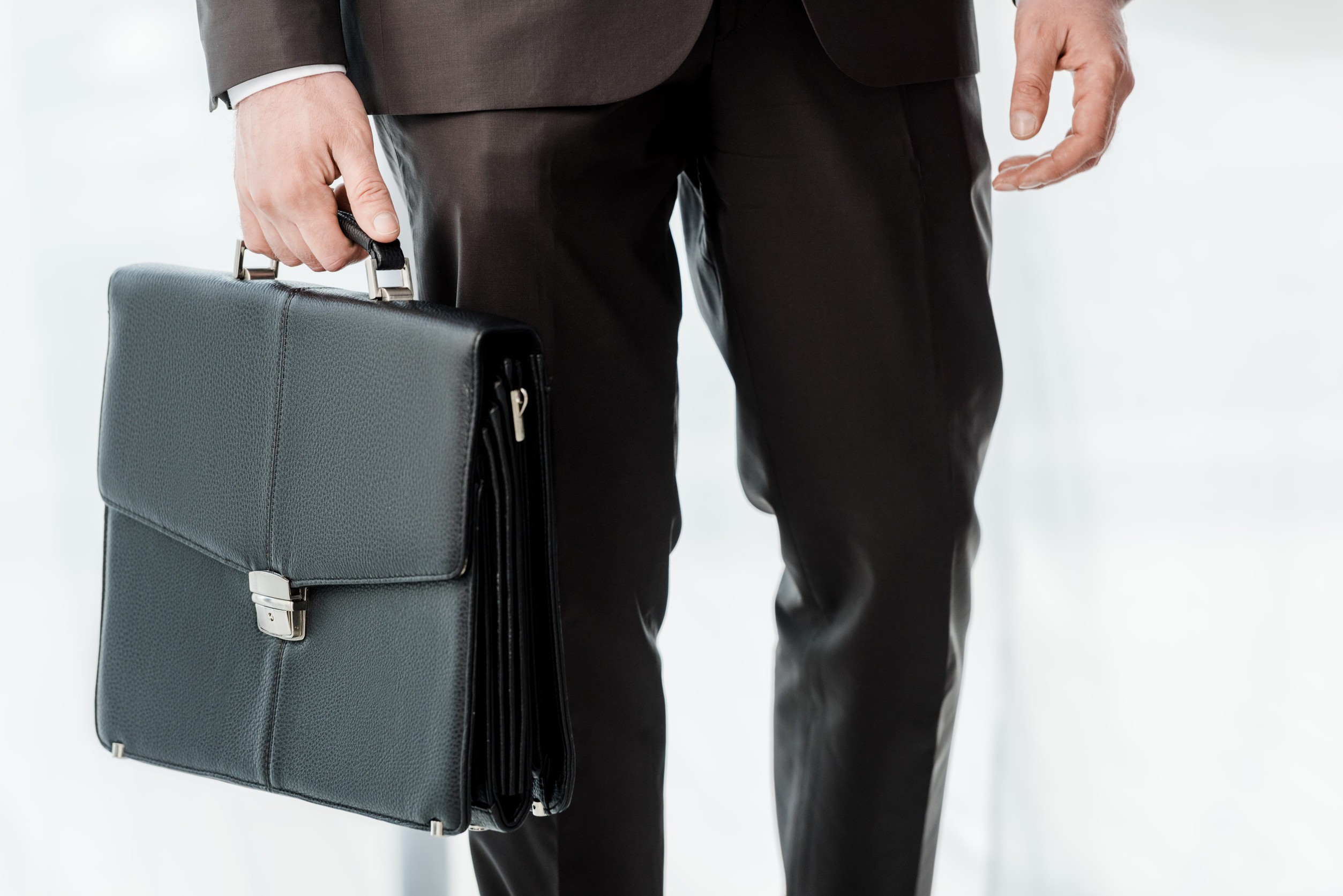 Diplomat With A Leather Briefcase