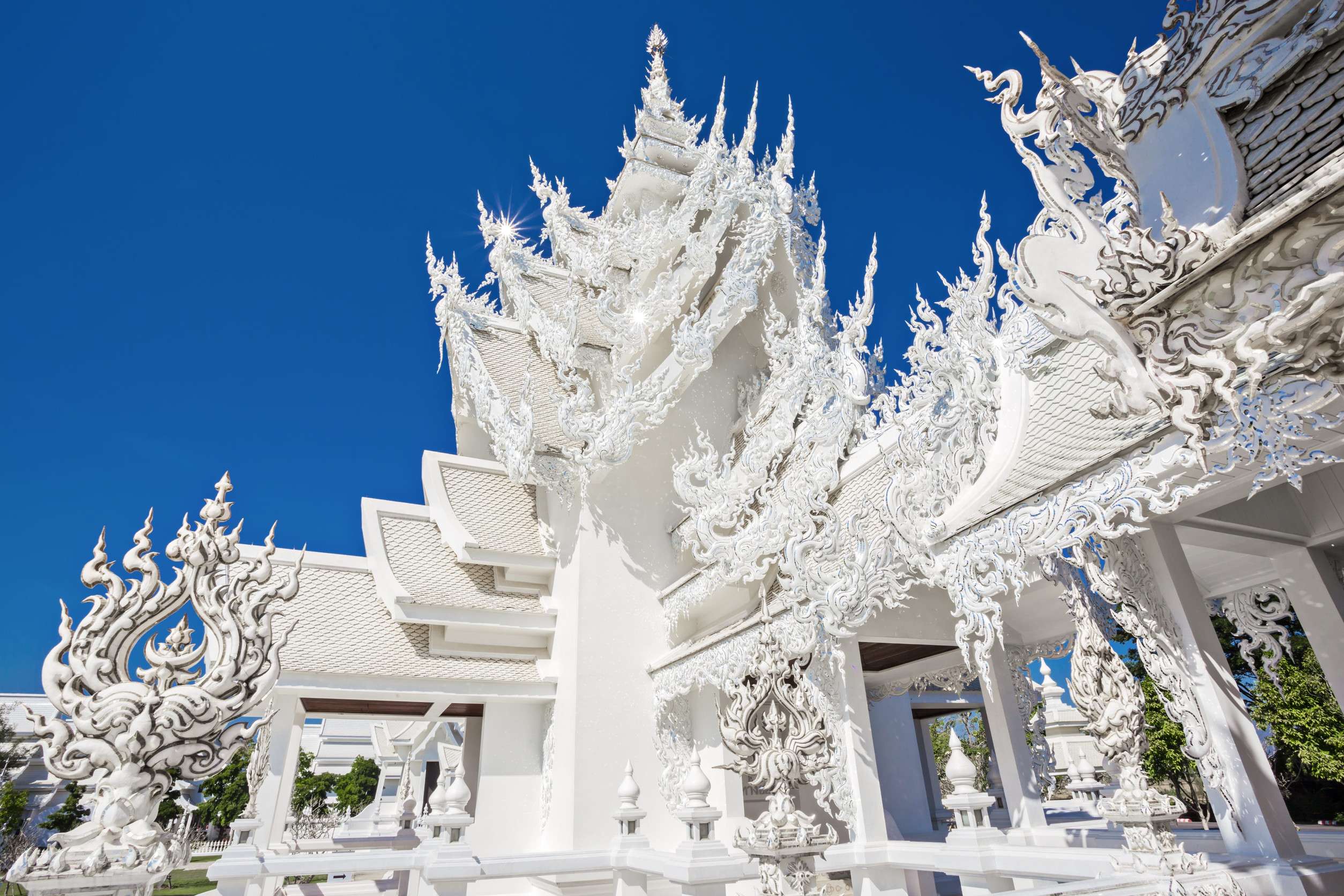 The Wat Rong Khun Temple During The Day