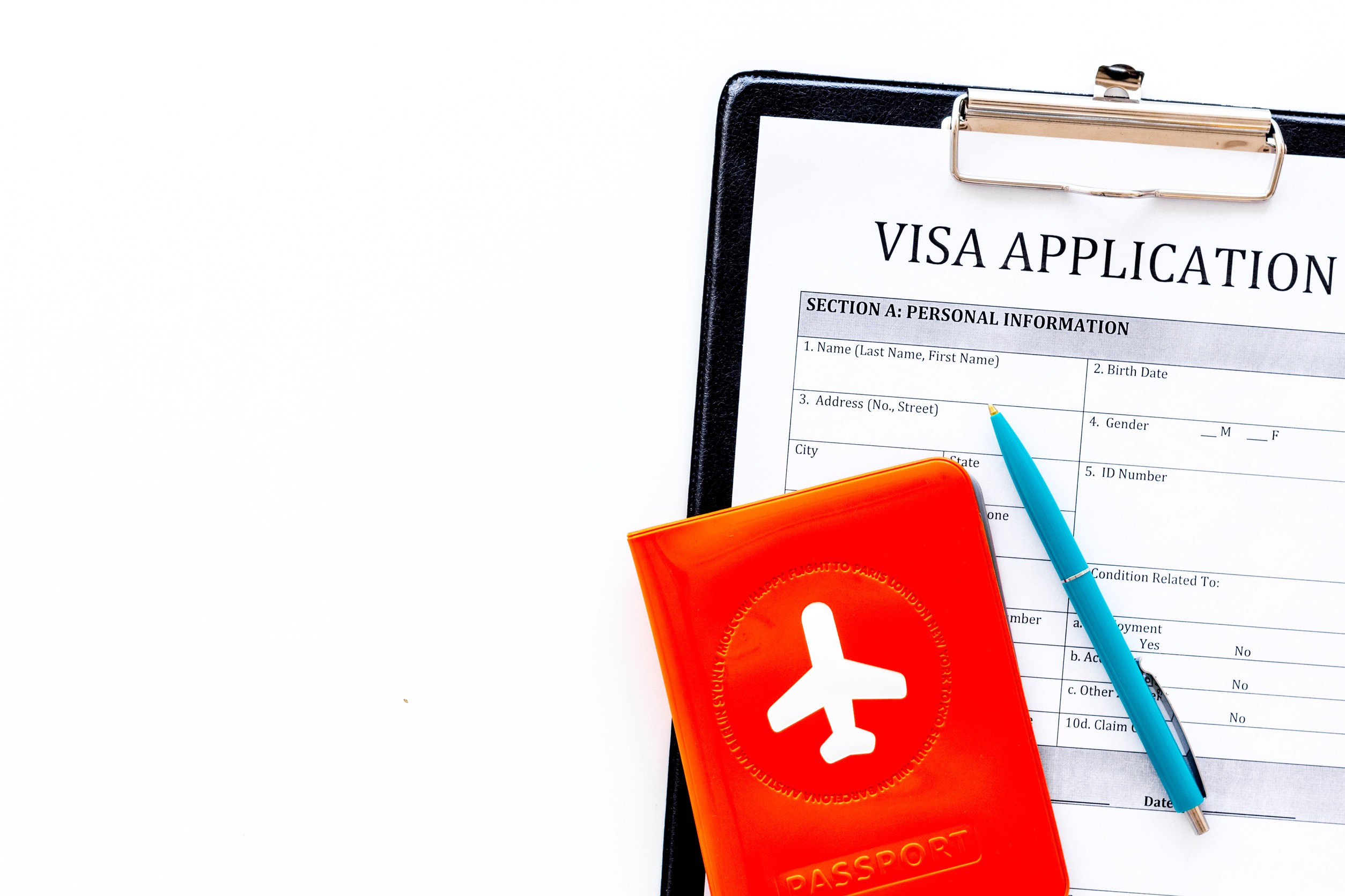 Visa Processing Registration Visa Application Form Near Passport